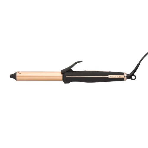 Kristin Ess Hair 1.25 -Inch Ceramic Curling Iron for Beach Waves + Curls for Medium and Long Hair, Soft Heat Technology for Smoothing + Frizz Control, Dual Voltage, Auto Shut-Off