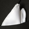 ROYAL SILK Fine White 100% Silk Pocket Square for Men Full-Sized 17"x17"