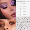 1250 PCS Self Adhesive Rhinestones Stickers Rainbow Gems for Face Hair Nail Glitters Jewels Bling Diamond Stickers for Makeup Nail Art Festival Decorations Cell Phone DIY Crafts (3/4/5mm)