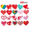 Valentines Heart Tattoos(100PCS),Konsait Valentine’s Day Temporary Tattoos Red Heart Tattoos for Kids Girls Boys Valentine’s Day Party Favor Supplies Kids School Gifts Goody Bag Filler Teachers Prizes