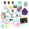 SOTOGO 50 Pieces Doll House School Supplies Mini School Accessories Dollhouse Toy Home Miniature Model DIY Doll Accessories