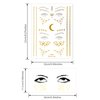 7 Sheets Face Metallic Tattoo Stickers Gold Face Temporary Tattoos Freckle Sticker for Women Girls Halloween Make Up Cosplay (15 Styles)