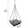 Hanging Bird Feeder Tray Platform Metal Mesh Seed Tray for Bird Feeding Outdoor Garden Decoration for Wild Backyard Attracting Birds