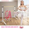 Leg Stretching Strap and Ballet Balance Board, 2 Pc. Set, Stretching, Disc Core Trainer and Flexibility Equipment for Dance, Gymnastics, Cheer or Figure Skating, Portable