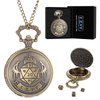 DND 6mm Micro Polyhedral Dice Set with Pocket Watch Shell Case Perfect for Dungeons and Dragons, Tabletop RPG and Cards Board Games (Bronze)