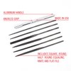 Excel Blades Hardened Alloy Strength Steel - Mini Needle File Set Includes Flat, Flat Warding, Square, Triangular, Round, and Half-Round File With American Made Aluminum Handle