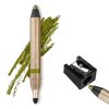 Artisan L'uxe Beauty Jumbo Eyeliner Pencil & Sharpener - Smokey Eyes in 3 Minutes - Water-Proof, Smudge-Proof, Long-Lasting - Age-Defying Essential Oils (Shade: Persuasion - Olive Green)