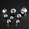 3/8-16 Nylon Insert Hex Lock Nuts 100Pcs 304 Stainless Steel Locknuts, Hex Drive, Bright Finish, by SG TZH