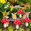 Windpnn Upgraded 8-Pack Red Solar Mushroom Lamp for Garden Decor, 8 Modes Solar Garden Lights Outdoor Waterproof Mushroom Solar String Lights for Christmas Halloween Garden Pathway Yard Lawn