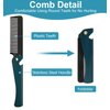Men's Folding Comb with Cover for Travel and Grooming - Ideal for Beard Detangling and Styling