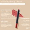 Glo Skin Beauty Suede Matte Lip Crayon (Trademark) - Longwearing Formula Stays On All Day, With Conditioning Shea Butter + Mango Seed Oil for a Velvety Smooth Finish