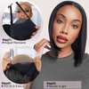 Eyefanniy Glueless Wigs Human Hair Pre Plucked Pre Cut Short Bob Lace Front Wigs for Black Women 4x4 Lace Closure Wig with Elastic Band for Beginners Natural Color 10 Inches