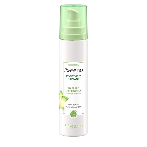 Aveeno Positively Radiant Micellar Gel Cleanser 5.1 Fluid Ounce (150ml) (3 Pack)
