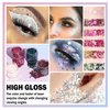 IONSGAKO White Body Face Glitter Gel Makeup Hair Glitter Gel Long Lasting Shiny Holographic Chunky Sequins Halloween Festival Face Paint Glitter Gel Makeup - 01 Sparkling White