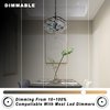 ALIDE Dimmable E12 Led Bulbs 6000k Daylight White 5W,Replace 40 Watt E12 Halogen Equivalent,T6 Base 120V E12 C7 LED Candelabra Bulbs Bright White for Ceiling Fan Chandelier Lighting,450lm,10Pack