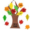 4E's Novelty Thankful Tree Craft Kit 12-Pack, Foam, Self-Adhesive - 11” Tree of Thanks, Thanksgiving Tree Craft, Ideal for Fall Crafts for Kids 4-8, Perfect Gratitude Tree Kit with Leaves to Write On