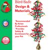 Bonka Bird Toys 1542 Duo Christmas Tree Festive Vine Chew Shred Parrot Cage Toy, Conure, Parakeet, Caique, and Similar Breed Sizes