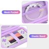 BOVKE Carrying Case Compatible with Anbernic RG28XX Retro Handheld Game Console, Linux System Emulators RG28XX Classic Game Console Holder with Mesh Pocket for Charging Cables, Purple