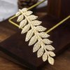2 Pcs Gold Toga Party Halloween Greek Goddess Costume Gold Leaves Hair Barrettes (Halloween Gold Leaf Hair Clips)