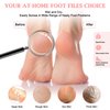 HOFASON 4Pcs Pedicure Foot Files Callus Remover with Double Sided, Professional Foot Scrubber for Feet at Home or Salon Care, Can Be Used On Both Dry and Wet Feet for Dead Skin (Pink&White)