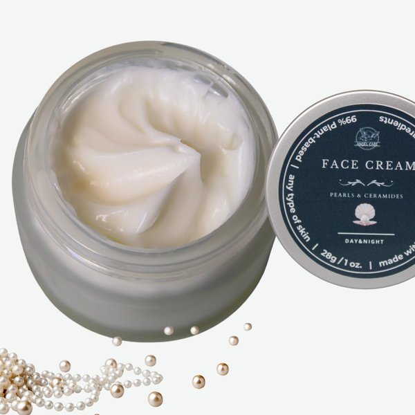 Face Cream with Pearls, Ceramides and Algae Extract | All Natural Hydrating Daily Face Cream