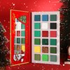 DE'LANCI Christmas Makeup Palette,18 Colors Highly Pigmented Multichrome Red Green Eyeshadow Pallet,Matte Shimmer Eye Shadow, Red Green Gold Fine Pressed Glitter Shades for Face Body | Grinch Makeup