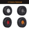 GoolRC 4PCS 1.9 Inch RC Crawler Rubber Tires with Metal Rim for 1/10 RC Rock Crawler Traxxas TRX-4 TRX-6 Axial Scx10 90046 RC4WD RC Car Parts (Golden)