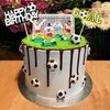19 PCS Soccer Cake Topper Decorations Soccer Ball Player Theme Cake Toppers For Soccer Party Football Party Men Boy Kid Birthday Party Sport Club Party Supplies (Soccer)