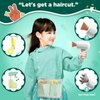 Hair Salon Playset for Kids, [2024] Pretend Play Hair Salon Wooden Toys with Hair Dryer, 2-in-1 Play Hair Styling & Role Play, 18-Piece Wooden Beauty Salon Toy - Birthday Gift for Girls Boys Ages 3-8