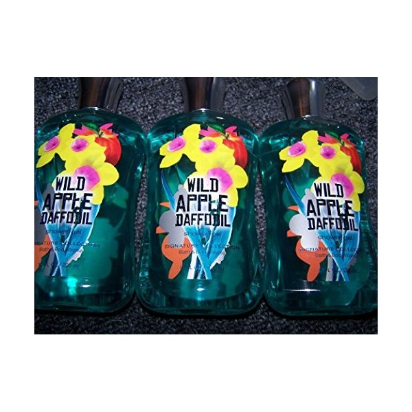 Lot of 3 Bath & Body Works Apple Daffodil Shower Gel 10 Fl Oz Each (Wild Apple Daffodil)