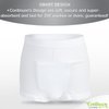Continuon Living Incontinence Underwear Mens Short Boxer with Super-Absorbent pad S