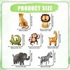 8pcs Jungle Animal Balloons, Safari Animal Balloon Safari Animal Monkey Elephant Zebra Leopard Crocodile Giraffe Lion Balloons Birthday Number Balloons Zoo Party Decoration Supplies (Number 1)
