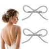 2pcs Bow Hair Clips, Silver Rhinestone Crystal Bowknot Clips Stylish Rhinestone Bow Hairpin Bowknot Barrettes Hair Accessories for Women Girls