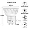 GU10 Bulb 500LM Dimmable, 3000K Warm White GU10 Bulb Replacement for Track Lighting, 5W(50W Halogen Equivalent) LED Light Bulb with 40°Flood Beam for Kitchen, Range Hood, Living Room, Bedroom, 12 Pack