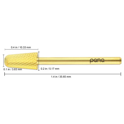 Pana 3/32" Safety Bit Nail Carbide Bit - for Electric Dremel Drill Machine (Extra Fine, Cone - Gold)