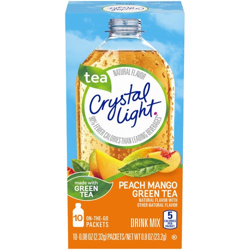 Crystal Light On The Go Peach Mango Green Tea, 10 CT