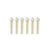 Metallor Acoustic Guitar Bridge Pins String Peg Guitar Parts Replacement Pack of 6 Pieces White with Black Dot.