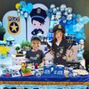 Police Party Favors Kit, Police Party Decorations, 72Pcs Temporary Tattoos, 12Pcs Police Officer Slap Bracelets, 50PCS Police Stickers,12Pcs Mini Police Toy Cars, 12Pcs button badge, 12Pcs Gift Bags