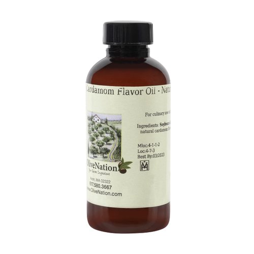Cardamom Flavoring Oil, OliveNation Cardamom Flavor Oil - Natural for Sweet & Savory Baking, Cooking & Beverages, Sugar Free, Vegan - 16 oz