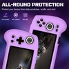 Silicone Case Compatible with Anbernic RG556, Anti-Scratch, Washable, Shockproof Silicone Protective Cover for RG556 Retro Handheld Game Console - Purple