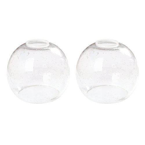 Anmire Clear Seeded Glass Globe Lamp Shades Replacement Lampshade Cover with 1-5/8-inch for Wall Sconce Pendant Lighting G0091