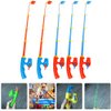 Zerodeko 5Pcs Magnetic Fishing Toy Pole, Magnet Fishing Rods, Fishing Bath Toy Game Fishing Rod for Magnetic Fishing Games, Educational Learning Toys for Boys Girls Kids (Random Color)