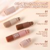 Apooliy 4 Color Eyeshadow Pencil，Glitter Eyeshadow Stick，Creamy Matte Eye Shadow Pen，Face & Eye Highlighter Pen，Highly Pigmented Crayon Nude Eyeshadow
