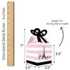 Big Dot of Happiness Paris, Ooh La La - Square Favor Gift Boxes - Paris Themed Baby Shower or Birthday Party Bow Boxes - Set of 12