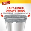 Glad Trash Bags, Small Drawstring Garbage Bags with Clorox, 4 Gallon Grey Trash Bags, Lemon Fresh Bleach Scent, 80 Count (Package May Vary) (79315)