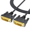 DteeDck DVI Cable 6ft, DVI to DVI-D Cables, 24+1 Dual Link DVI Cord Male to Male for Monitor Computer PC Desktop Projector Display and More
