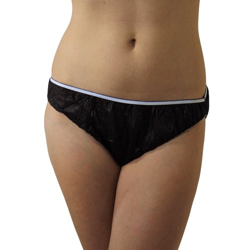 Underworks Womens Disposable Briefs Black sm-30pk