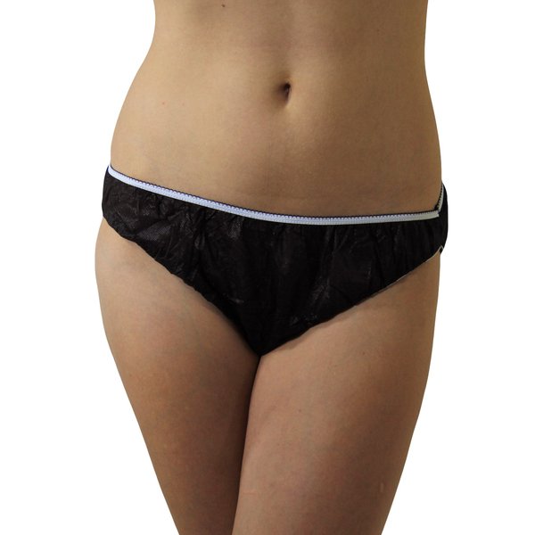 Underworks Womens Disposable Briefs Black sm-30pk