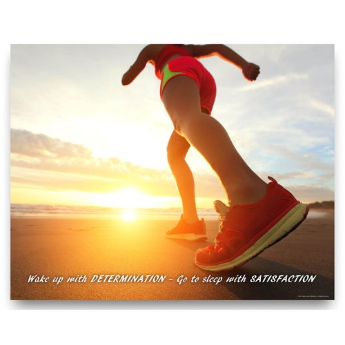 Running Jogging Motivational Poster Art Print 11x14 Shoes Shorts Suit Wall Decor Pictures